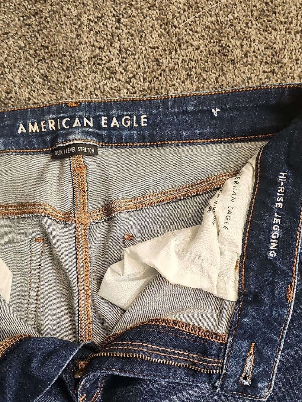 American Eagle Outfitters Women's Dark Blue Skinny Jeans